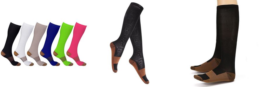 copper infused athletic compression socks